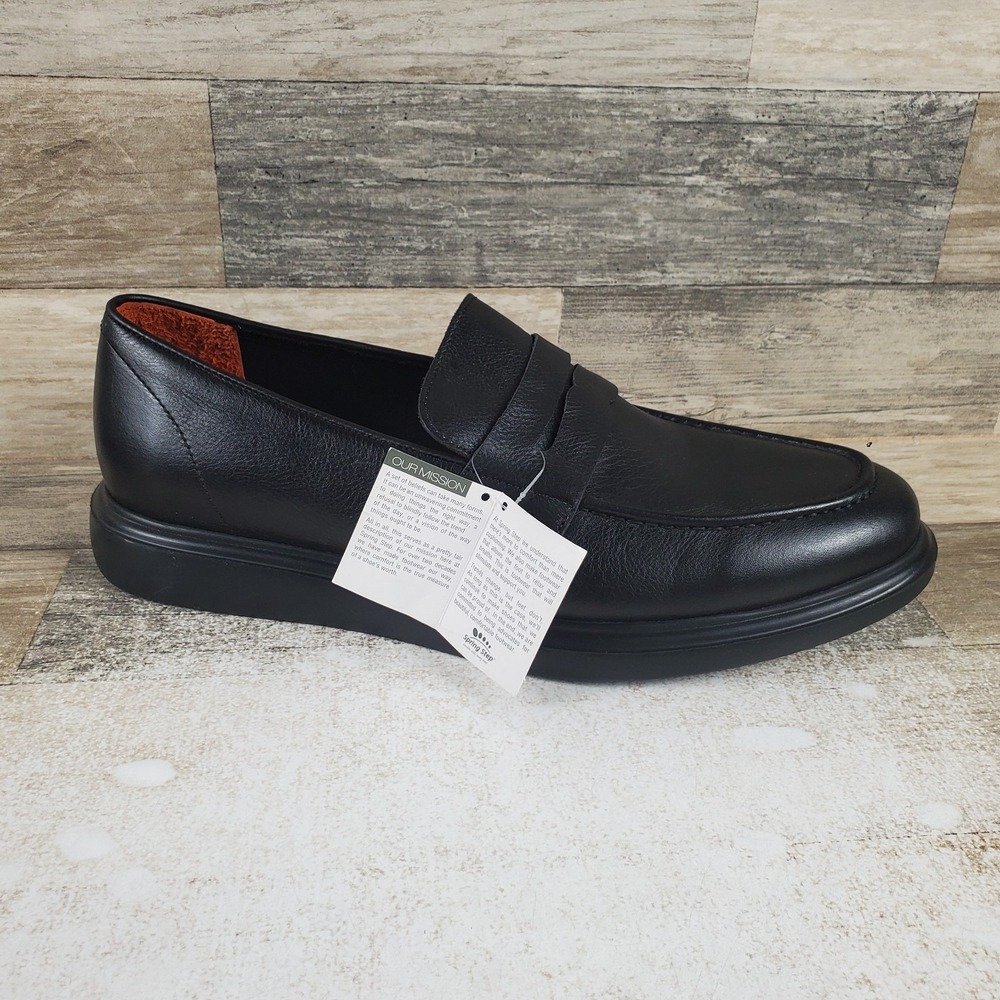 Spring Step Donohue Mens Loafer Shoes Sz 11.5 - 12 Black Leather Casual Slip On